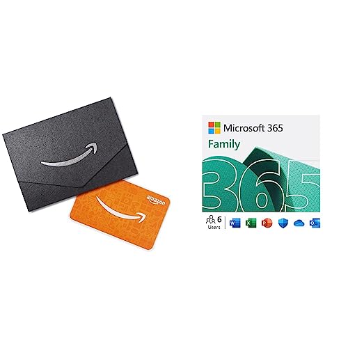 Microsoft 365 Family (Office) + $20 Amazon Gift Card | 12-Month Auto-Renewal | Up to 6 People | Word, Excel, PowerPoint | PC/MAC Instant Download | Activation Required