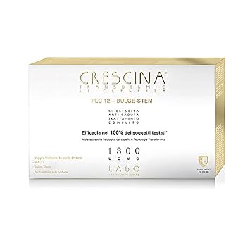 Crescina Complete Treatment Transdermic Re-Growth PLC12 BULGE STEM ANTI-LOSS Strong Hair 1300 MAN 20 7+7+6 Vials
