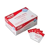 Clinell Alcohol Wipes - Sterile, Individually Wrapped Wipes for Disinfection - Saturated With 70% Alcohol - Use on Skin or Medical Devices - Dermatologically Tested - 100 Individual Wipes - Image 1