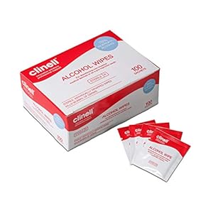 Clinell Alcohol Wipes – Sterile, Individually Wrapped Wipes for Disinfection – Saturated With 70% Alcohol – Use on Skin…