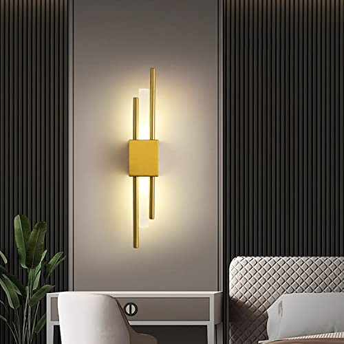 Sxtiger Modern LED Wall Light Indoor Lighting, 50CM LED Acrylic Gold Wall Sconce Lamp, Warm White 4000K - Image 4