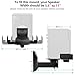 WALI Speaker Wall Mounts, Dual Side Clamping Bookshelf Mounting Bracket for Large Surrounding Sound Speakers, Hold up to 55 lbs. (SWM201), 1 Pair, Black