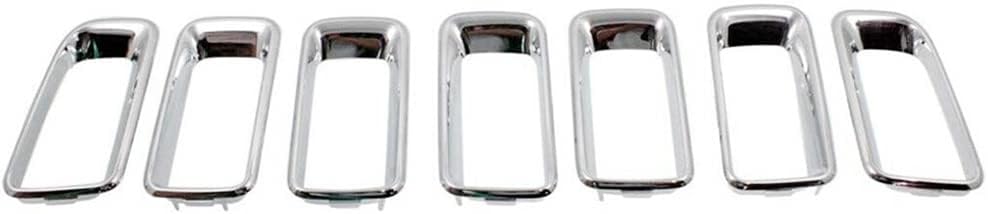 7PCS Front Grill Inserts Grille Cover Trim, Front Grill Rings Grille Inserts Cover Trim Kit, Compatible with Jeep Compass 2011-2016, Chrome