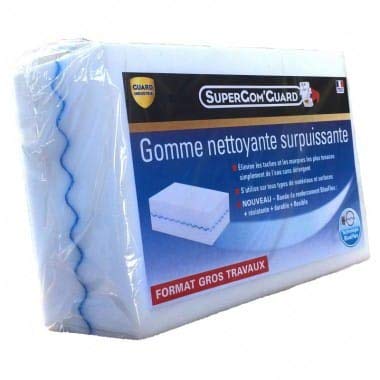 Guard Industrie - Éponge Magique Efface Tout Super'Gom Guard XXL - Éponge Effaceur Réutilisable Grand Format Renforcée pour Peinture Bois Metal PVC - Parquet Porte Fenetre - Fabrication Française