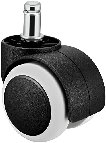 XYWHPGV Office Chair Casters Wheels 2 Inch PU Twin Wheel Universal 11mm Stem Swivel Caster White(85010 294f5 cbbe1 40dfd c9178 9bc9d