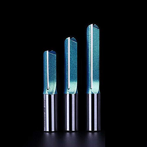 1/2Shank Straight Kitchen Router Bit Set Cutter Double Flute Cutting Diameter Milling Bits for Woodworking Tool 3pcs