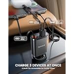 Lamicall Retractable Car Charger USB C 57W Charging for iPhone 18 17 16 Duo - Image 3