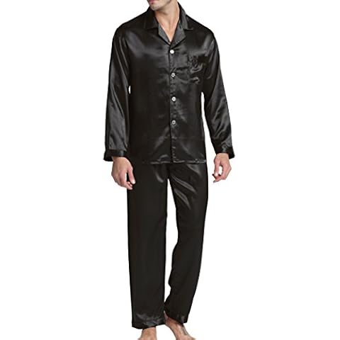 Sanraflic Men's Satin Pyjama Set Nightwear Cover