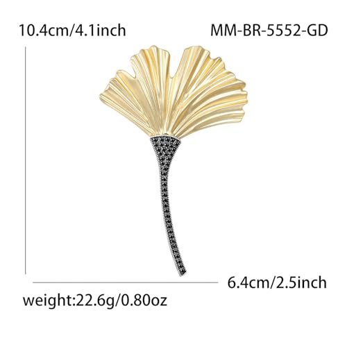 Broche de hojas de ginkgo versátil para personalizar tu ropa 3