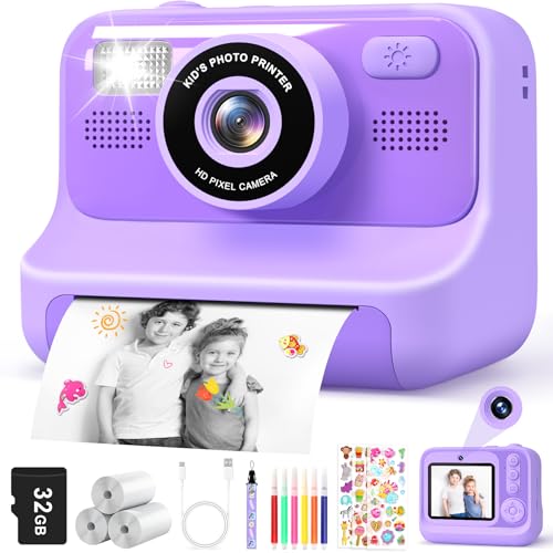 Gontence Micro Karaoke Enfant avec 2 Micro sans Fil, Cadeau Anniversaire Fille et Garçon 3-12 Ans, Micro Karaokeavec LED, Effets Vocaux et Carte Cadeau, Jouet...