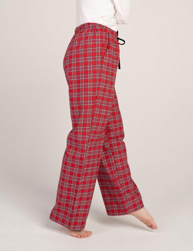 Image of LAPASA Women's Flannel Pajama Pants with Pockets & Drawstring L74 | Comfy flannel lounge sleep PJ pants with cozy warmth and soft comfort, perfect for relaxing, sleeping, and home wear.