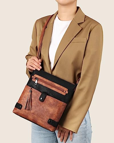 Sac à main FADEON avec compartiments multiples et pompon tendance - 2
