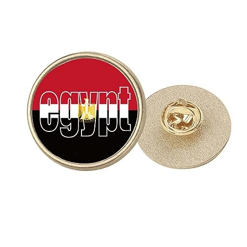 Broche Egypte en métal doré au design circulaire et finitions haut de gamme