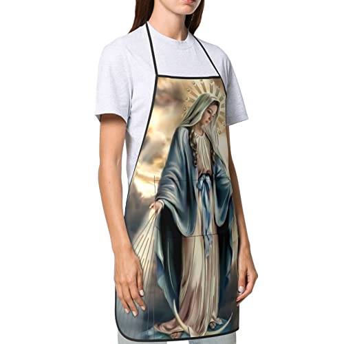 Our Lady Of Guadalupe Virgin Mary Aprons For Women Men Chef Kitchen Suitable For Kitchen Creative Cooking Baking Party #TOP3