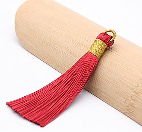 Silky Floss bookmark Tassels,Mini Tassels,Silky Floss Mini Tassels,10Pcs/Pack 8cm Gold Tassel Hanging Rope Fringe Tassel for Sewing Curtains Garment Home Decoration Jewelry Craft Accessories Key Chain