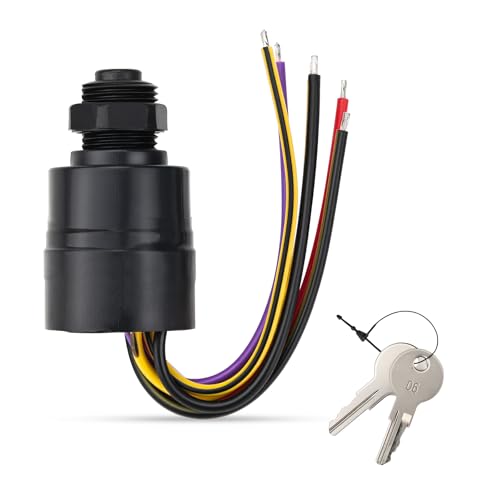 87-88107A5 Boat Ignition Switch with 2 Keys for Mercury Outboard Parts Motors 1994-up Marine Push Choke Ignition 6 Wire Connectors Replace 87-88107A5 7-1155