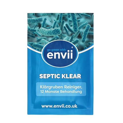 Envii Septic Klear Klärgruben & Abwassertanks Reiniger (12 Tabletten) Entfernt Gerüche & Verhindert Verstopfungen Hochwirksamer BakterienTankreiniger 12 Monate Behandlung