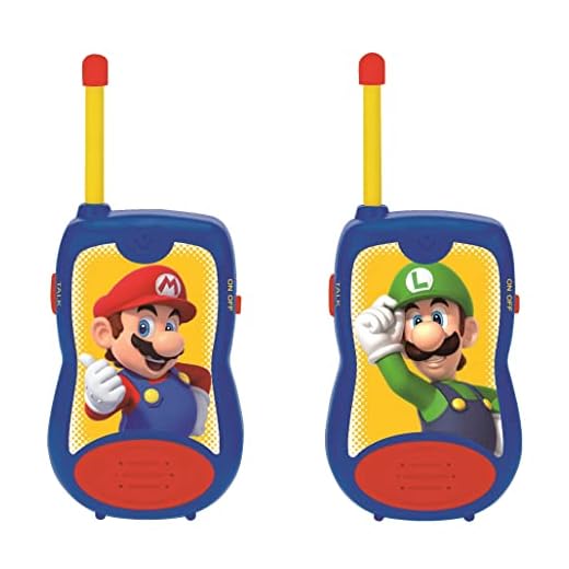 LEXIBOOK TW12NI Nintendo Super Mario Walkie-Talkies, Kommunikationsspel för Barn, Flerfärgad, En Storlek