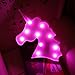 Fengyao Unicorn Night Light, Colorful Marquee Sign Light with Hanging Hole, Decorative LED Switch Light for Christmas Birthday Wedding Party, Battery Powered, 9.64 x 9.45 in (White)