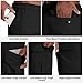 Jessie Kidden Mens Outdoor Casual Expandable Waist Lightweight Water Resistant Quick Dry Fishing Hiking Shorts #6222-Black,32