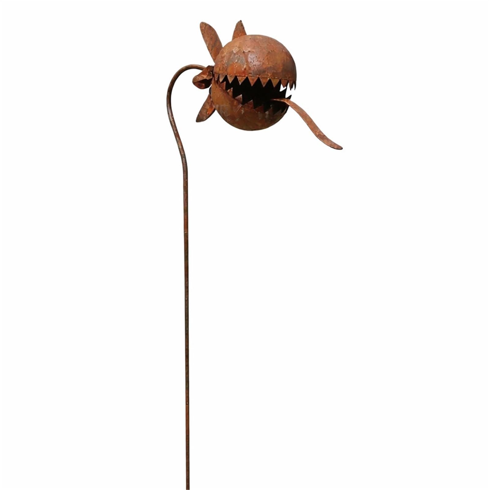 CASOME Vintage Metal Carnivorous Plant Garden Stake – Rustic Outdoor Yard Decor, Creative Lawn Sculpture For Patio, Flower Beds & Garden Lovers(L)