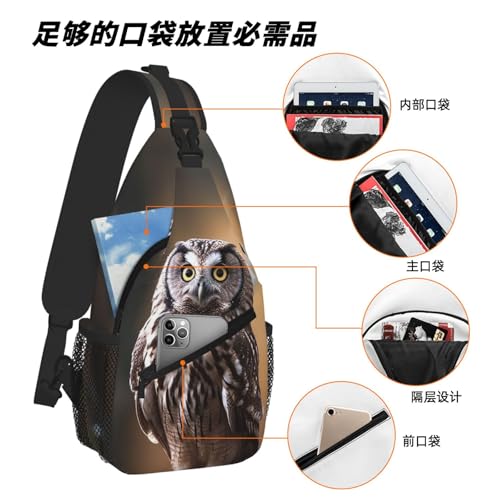 Mochila sling urbana negra para viaje y senderismo miniatura 6