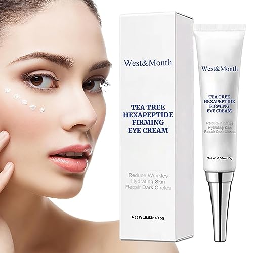 Crema idratante per gli occhi contro le occhiaie | 15 g di tea tree esapeptide crema idratante per gli occhi | La crema idratante per la riparazione degli occhi protegge, idrata e pologmase