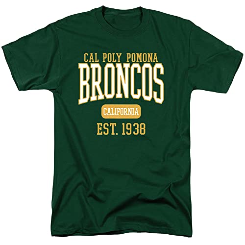 California State Polytechnic University Pomona Official Est. Date Short Sleeve Mens Cotton T-Shirt,Hunter Green, Small