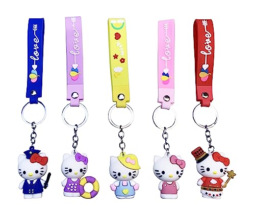 Huangqh 5Pcs Cute Keychain Anime Cartoon Keychain,Kawaii Keychain Set Pendant Car Keychain Accessories Key Handbag Charms For Women Girl. #TOP29