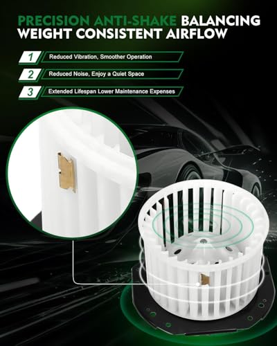 Image of HVAC Heater Blower Motor with Fan Cage for:-Chevy Tahoe 1995-1996 Camaro 1985-1988 Astro K1500 Suburban C1500 for:-GMC C1500 Suburban C2500, 1985-1996, A /C Heater Blower Motor OE# 700103