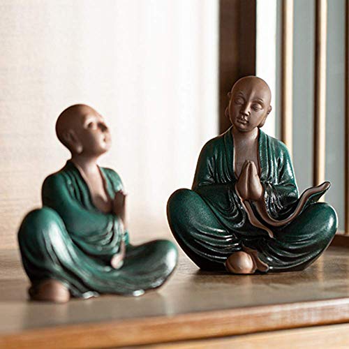 Ensemble de 2 pièces moine bouddha cadeau crémaillère zen