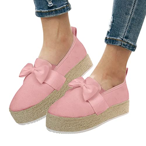 Aniywn Women's High Platform Wedge Heels Shoes Closed Round Toe Wedge Pumps Slip On Comfort Working Dress Office Shoes