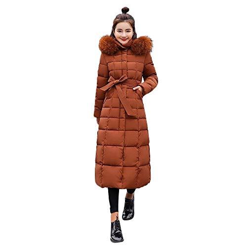 Mujeres Invierno Moda de Abrigo Invierno cálido Mymyg Lang Tamaños Cómodos Abrigo con Piel Abrigo Acolchado con Capucha Chaqueta de transición Chaqueta de Invierno Chaqueta de Plumas Abrigo con