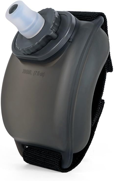 200ml Outdoor Running Wrist Water Bottle Fitness Cycling Sports Water Cup Marathon Hydration Portable Water Bottle(Color:Translucent Black)