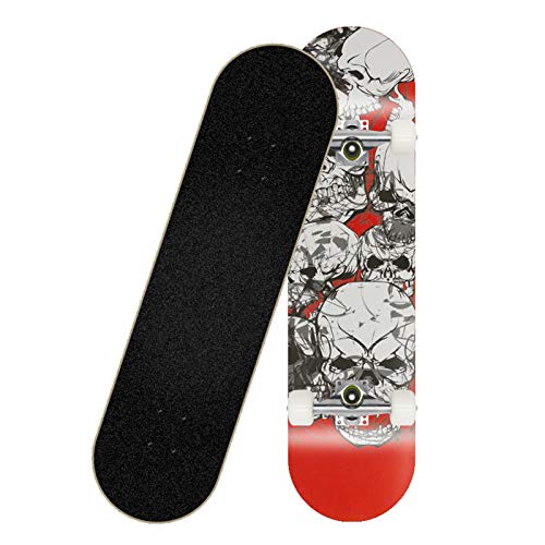 Skateboard complet 31 x 8 pouces en érable 7 plis pour ados et débutants