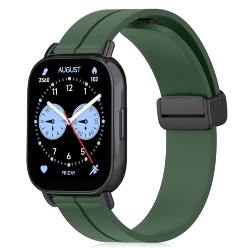 [RoSoki] 22mm �o���hXiaomi Redmi Watch 5 Lite/Xiaomi Redmi Watch 5 Active �Ή� �o���h �V���R���� �}�O�l�b�g�t�� �X�|�[�c�o���h �X�g���b�v �ւ��o���h �����x���g �_�炩�� �o���h ��
