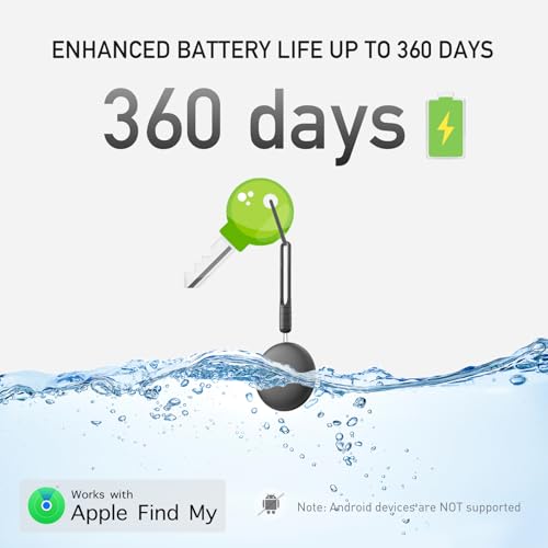 Image of 2-Pack Air Tracker Tags, [Apple MFi Certified] Works with Apple Find My (iOS Only) for Worldwide Tracking, Bluetooth Locator with Replaceable Battery for Keys, Pets, Cars, Luggage, Backpacks