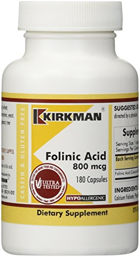 Kirkman Labs Folinic Acid 800 mcg 180 Capsules Kirkman Labs Folinic Acid 800 mcg 180 Capsules