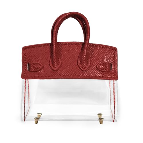 DUSCOKE Mini Creative Handbag Car Key Case, Exquisite Transparent Key