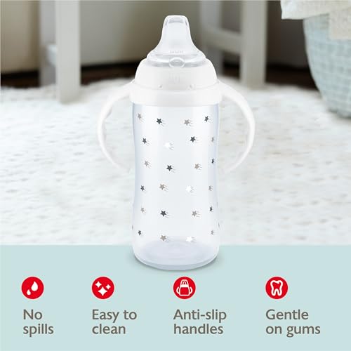 image for NUK Learner Cup, 10 Oz, Pack of 2, Disney's Stitch – Soft Spout, Eas