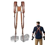 Cuir de qualité supérieure cousu à la main pour plus de durabilité : fabriqué en cuir de haute qualité, le harnais en cuir pour appareil photo est soigneusement cousu à la main pour garantir un confort et une fiabilité à long terme lors de longues sessions de prise de vue. Le cuir doux et résistant à l'usure associé à des anneaux métalliques robustes offre une double protection, gardant vos appareils photo sécurisés tout en résistant à une utilisation régulière.