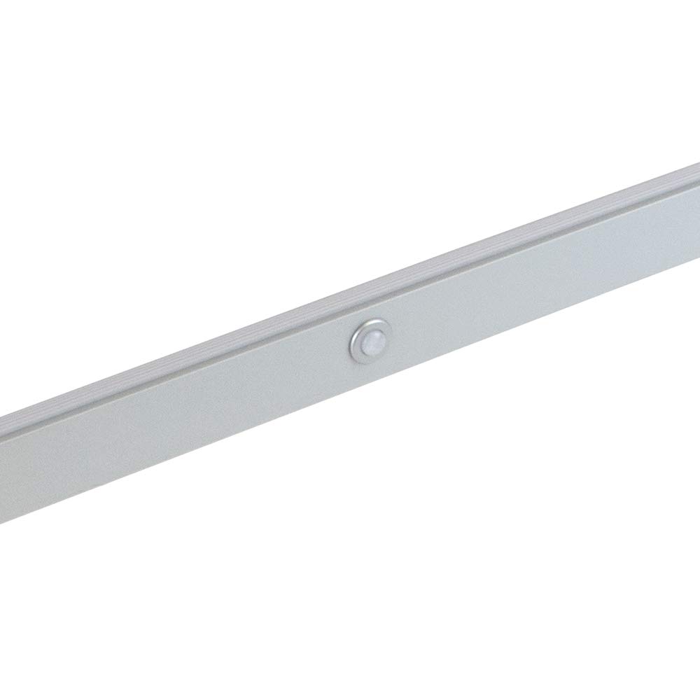 EMUCA - Iluminación para Armario o vestidor, Barra de Armario con luz LED 4W-12V DC y Detector de Movimiento, Aluminio anodizado Mate, L 708-858mm