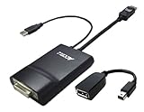 Accell B087B-007B Mini DisplayPort / DisplayPort to DVI-D Dual-Link Adapter with 3D Support - AMD Eyefinity Technology Compatible - 120Hz 3D Display - USB Powered - Supports Single-Link - with DP to Mini DP Adapter