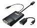 Accell B087B-007B Mini DisplayPort / DisplayPort to DVI-D Dual-Link Adapter with 3D Support - AMD Eyefinity Technology Compatible - 120Hz 3D Display - USB Powered - Supports Single-Link - with DP to Mini DP Adapter