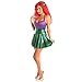 Disiao Mermaid Costume Set Dress Halloween Christmas Suits Cosplay for Girl Role Play Green and Purple