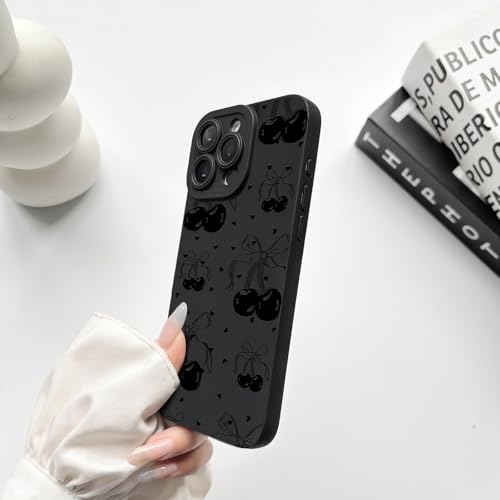 NITITOP Compatible for iPhone 16 Pro Case Cute Cherry Bow - Black by NITITOP - Used condition - Image 7