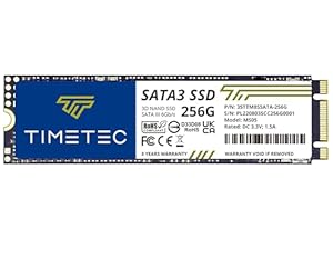 Timetec 256GB SSD 3D NAND SATA III 6 Gb/s M.2 2280 NGFF 128 TBW Lesegeschwindigkeit bis zu 550 MB/s SLC-Cache Leistungssteigerung Internes Solid-State-Laufwerk für PC, Computer, Laptop und Desktop