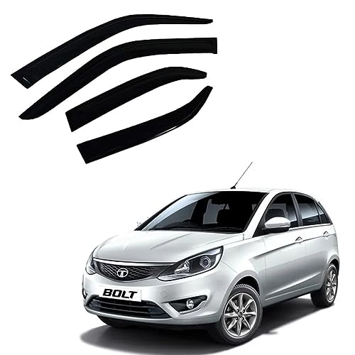 Image of Premium Non-Breakable Car Window Door Visor /Rain Guard /Wind Deflector Compatible for (TATA Bolt)