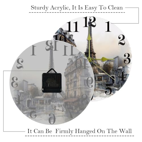 Horloge murale à quartz avec mécanisme de haute précision temporelle - 6