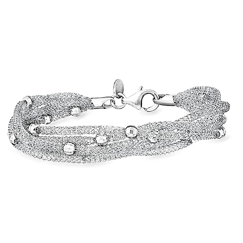 Ross-Simons Italian Sterling Silver Multi-Strand Mesh Bracelet3